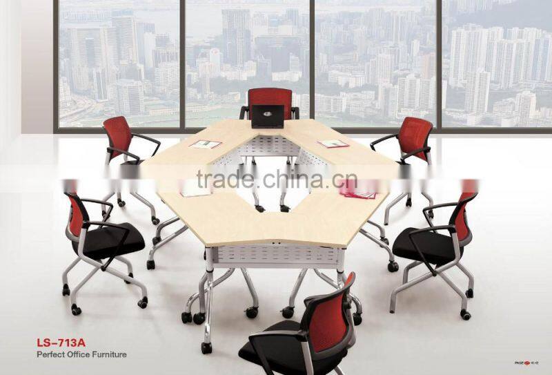 Commercial office furniture stainless steel metal training table workstation