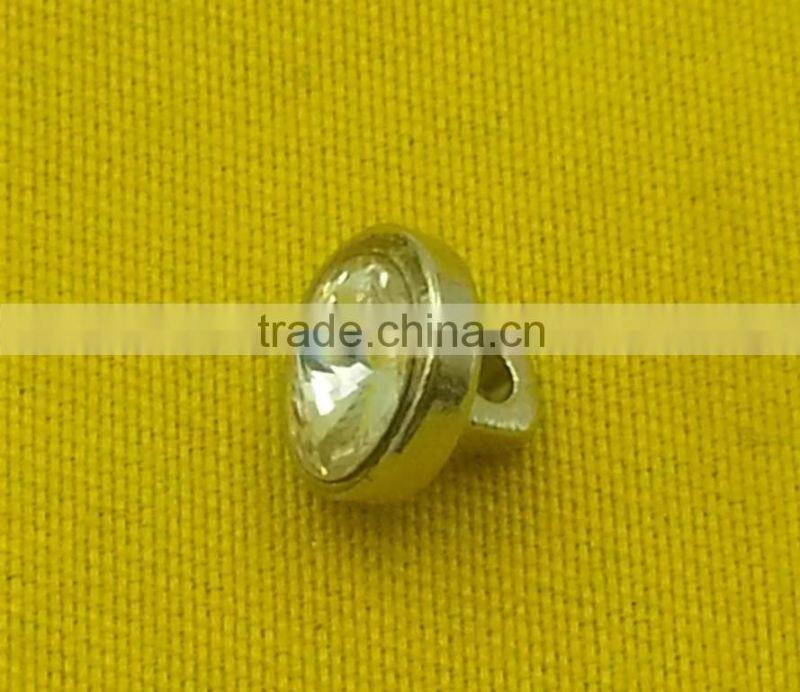 8mm Rhinestone Zinc Alloy metal Shank --- MJ1002