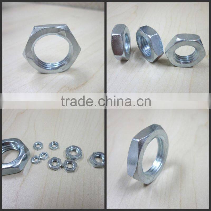 M14 chamfered steel hexagon thin nut (DIN936)