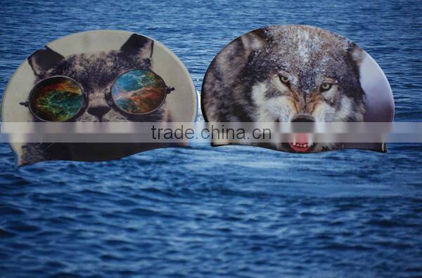 Fashionable Quality Adult / Kid sizes customized logo printed waterproof silicone swimming cap 100%