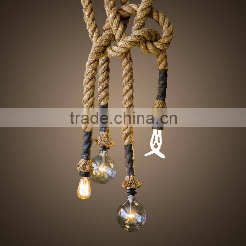 Energy saving vintage hemp industry pendant light