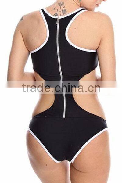 Women Special Style One Piece Black Swimwear Bikini
