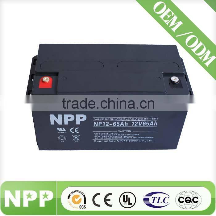 12 volt solar sealed lead acid battery 12v 65ah