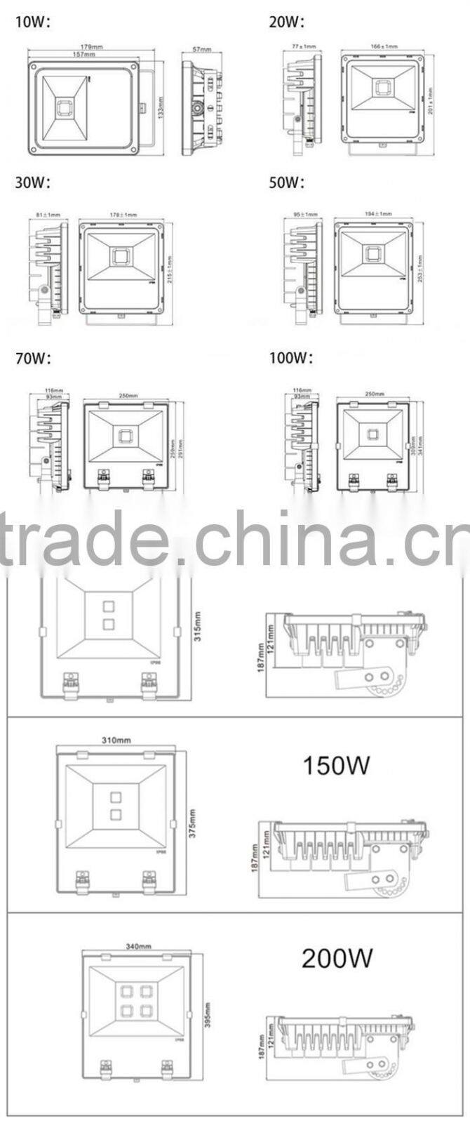 waterproof IP65 led flood light 100w
