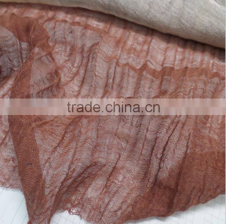 Ultra-thin high-end natural linen cotton crepe mechanism