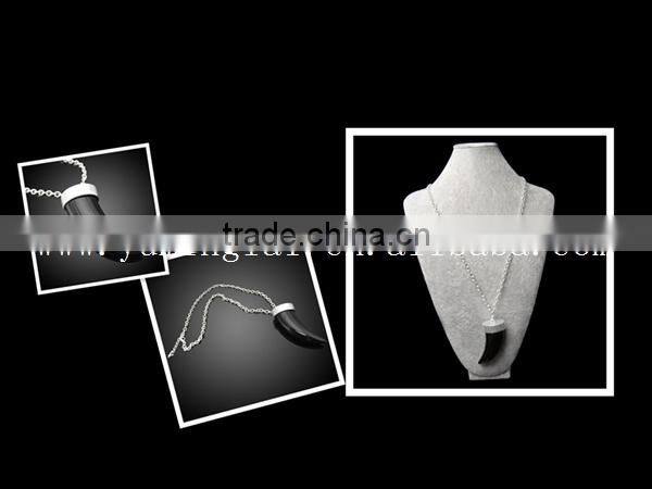 agate handmade alloy statement necklaces