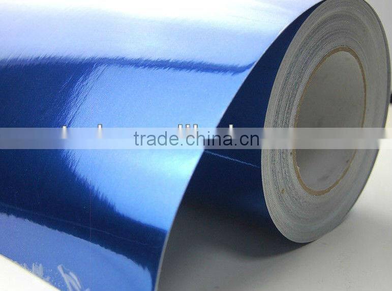 black chrome mirror vinyl film with bubbles free