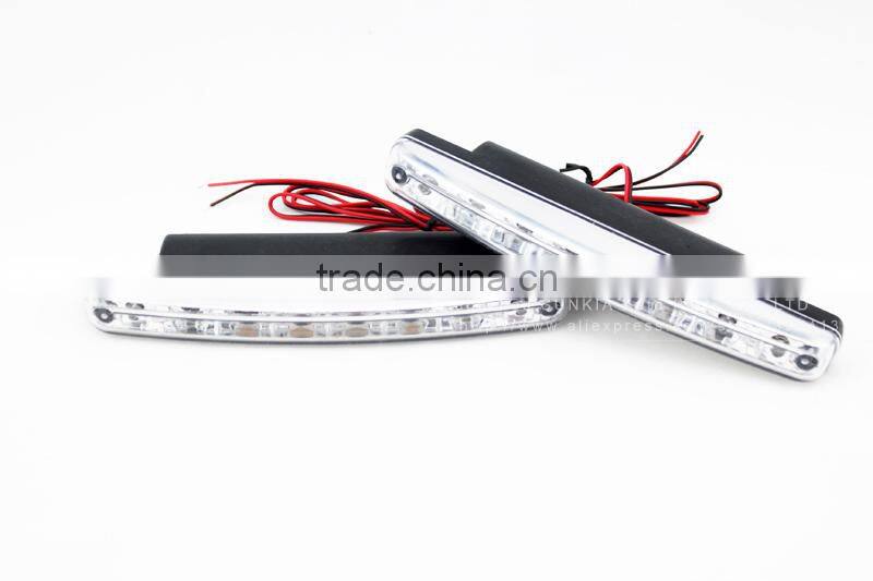 White LED with 8 LED Daytime Running Lights Set