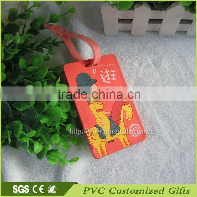 Professional bulk custom design soft pvc luggage tag