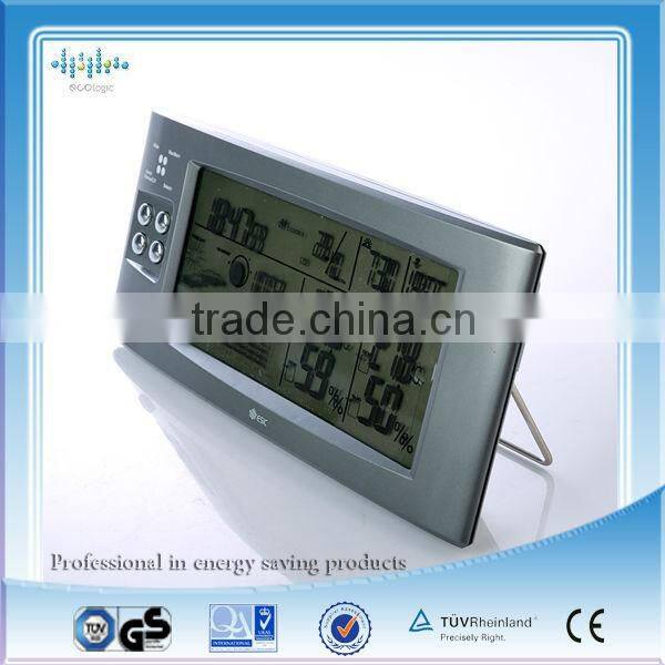 Hot-sale advanced wireless weather station with calender with large LCD screen record Wind&Rainwind Rain &Temperature &Humidity