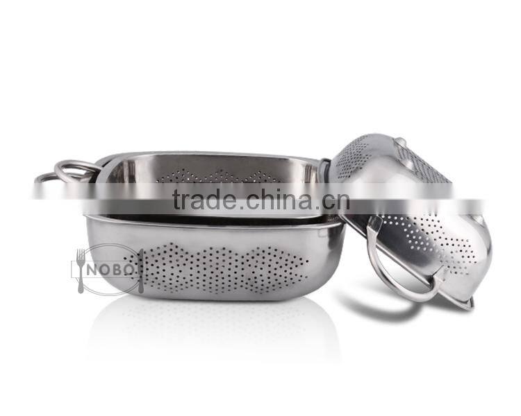 Chaozhou Nobo stainless steel colander with handle