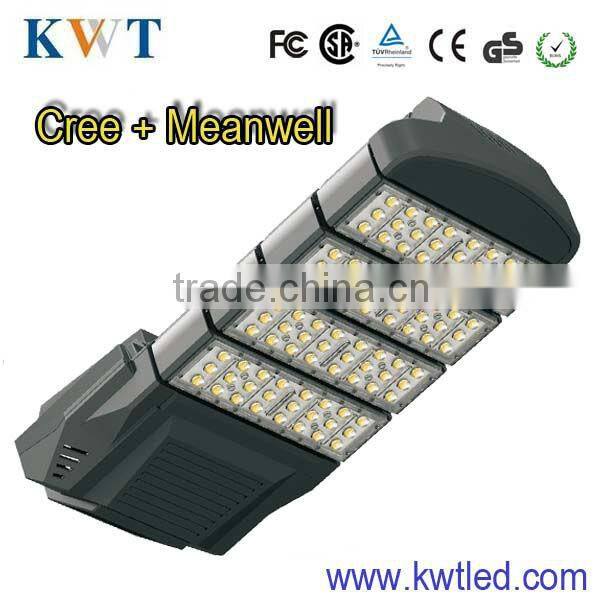 led street light lens with cree chip+MW driver 3 years guarranty road lamp