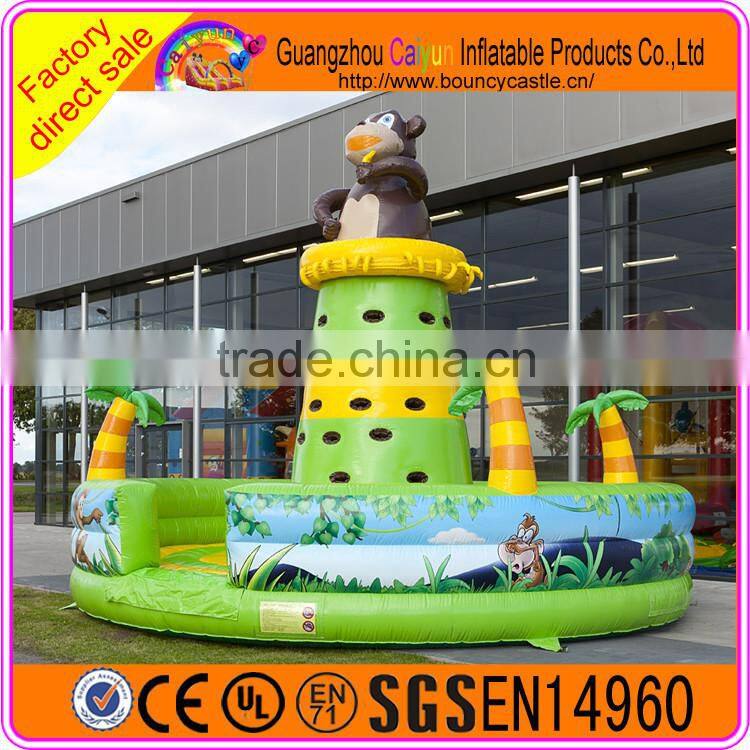 Monkey house inflatable rock climbing wall with low price