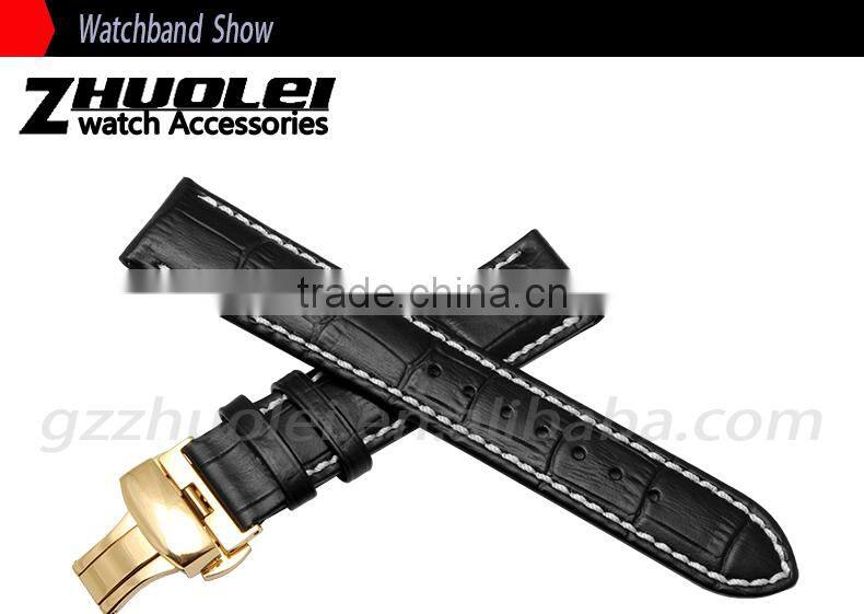 18|19|20|21|22mm high quality genuine leather Men and women's Watch strap with fashioanbel buckle