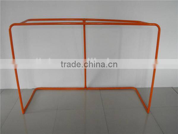 Street hockey goal post for training with a shooting target