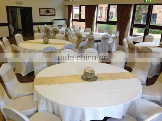 cheap wholesale hot selling chair hood/fancy champagne gold organza chair sash/chair sash for wedding banquet hotel