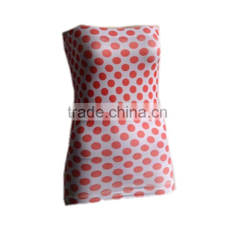 Chinese Factory Wholesale Price New Style Women Sexy High Quality Wave Point Printed Waist Shaper Boob Tube