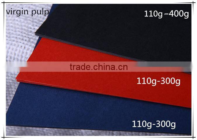 110g-400g virgin paper colored cardboard for making box shoping bag glue bingding ,hot printing.off-set printing