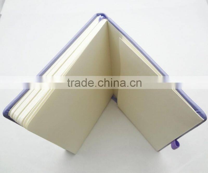 A5 purple thermo pu embossed logo diary note book