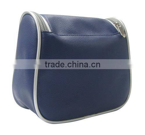 PU leather zipper toiletry pouch
