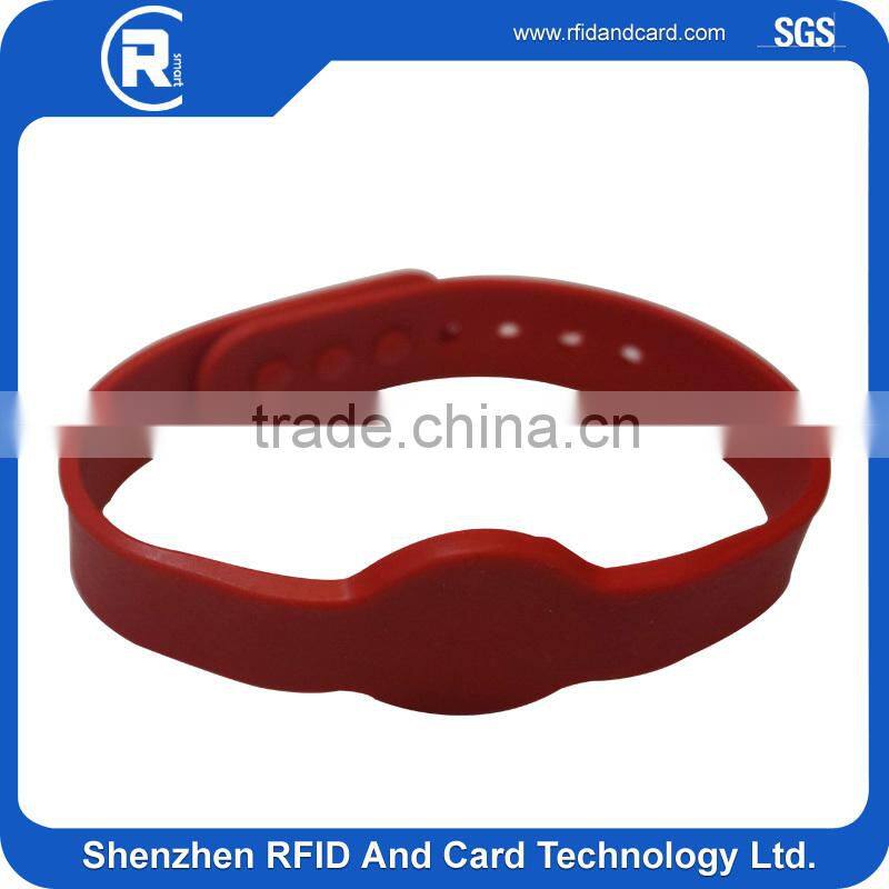MIFARE Classic 1KRfid Silicone Wristbands/ Rfid Bracelet silk-printing/NFC wristband