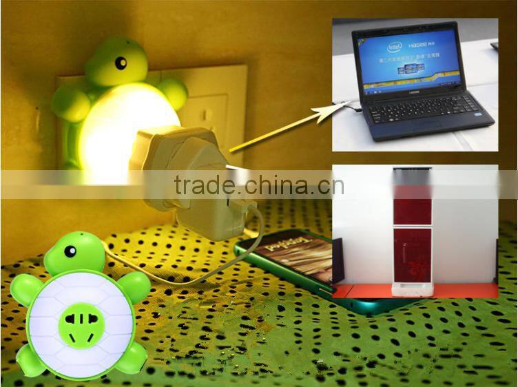 Multifunction Double USB charging jacks voice control led Lamp
