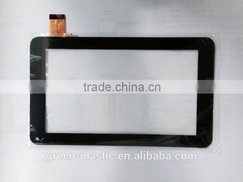 custom smaller demension 2.8"5",7",10.1" capacitive touch panel with printing white logo and some LED apertures