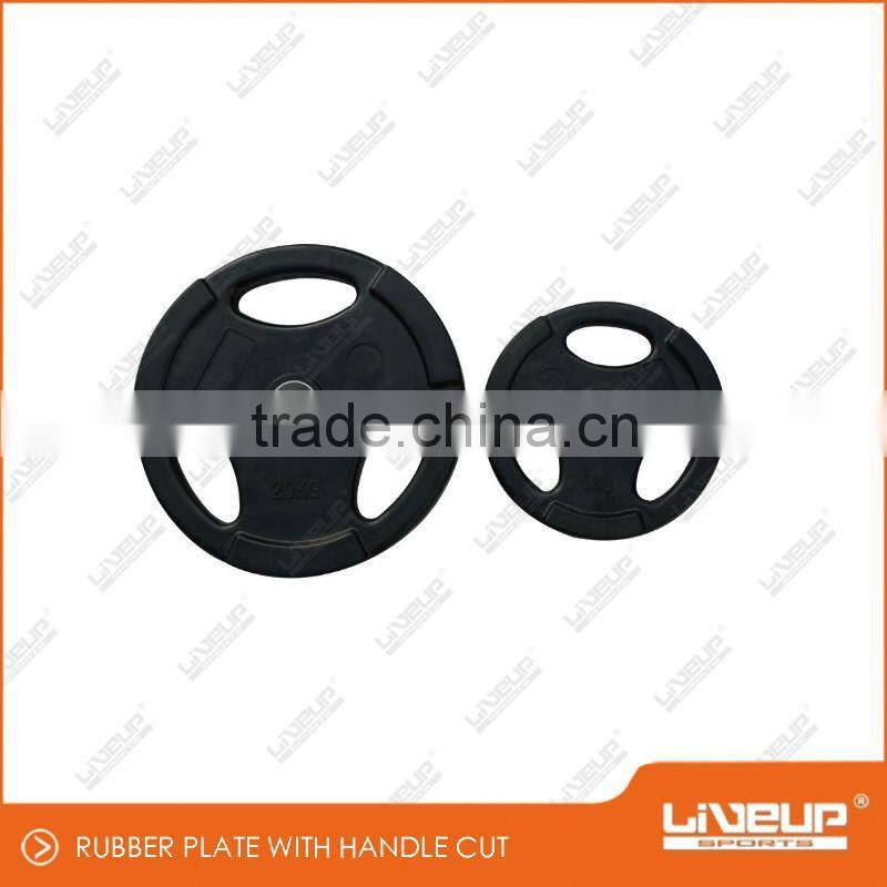 RUBBER PLATE WITH HANDLE CUT/DUMBBELL