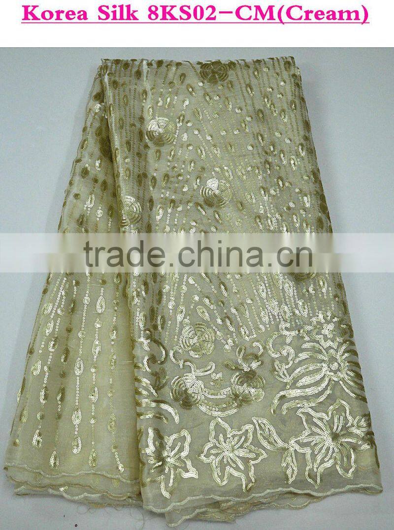 Sequins silk dress names silk fabrics italian silk fabric/ indian raw silk fabric