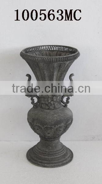 100563MC Wholesale antique decorative garden metal flower vase