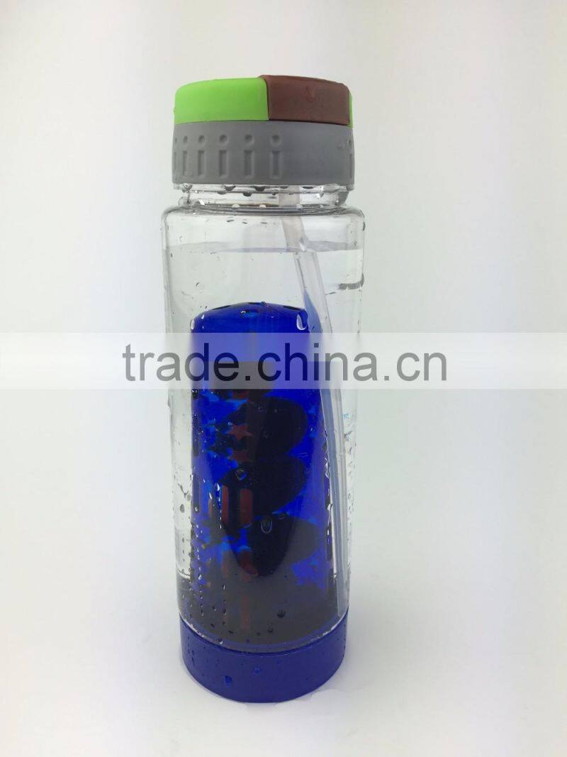 2016 hot fruit infuser water bottle, infuser water bottle, water fruit infuser joyshaker bottle,plastic water bottle bpa free