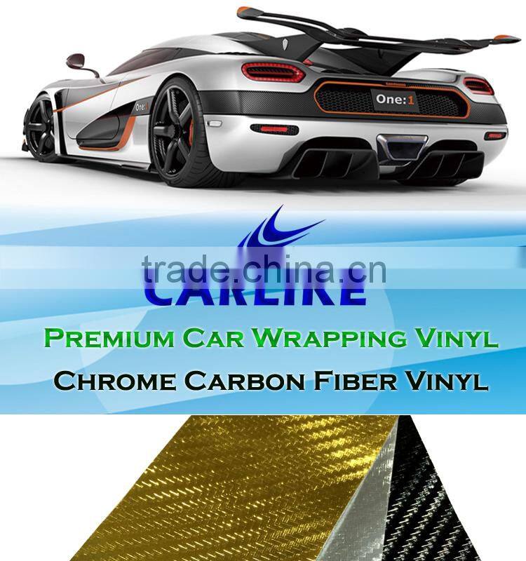 CARLIKE 1.52*30m 5*98 FT Air Free Chrome 4D Carbon Fiber Product