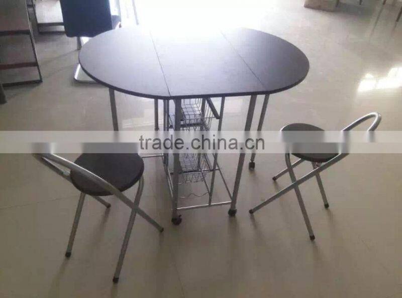 Dining room set couple table set batterfly breakfast metal dining table and chairs set with MDF panel type
