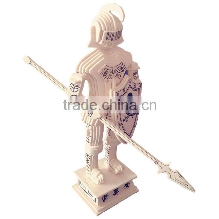 3D puzzle of imperial knight handmade wooden toys