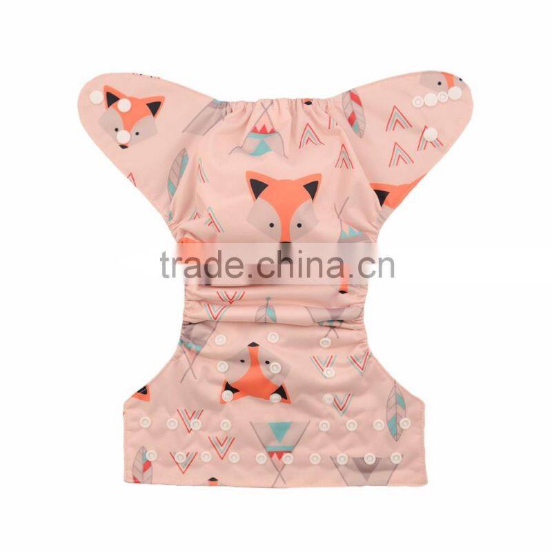 Alva Fox New Pattern of Baby Nappies Adjustable Baby Cloth Diapers