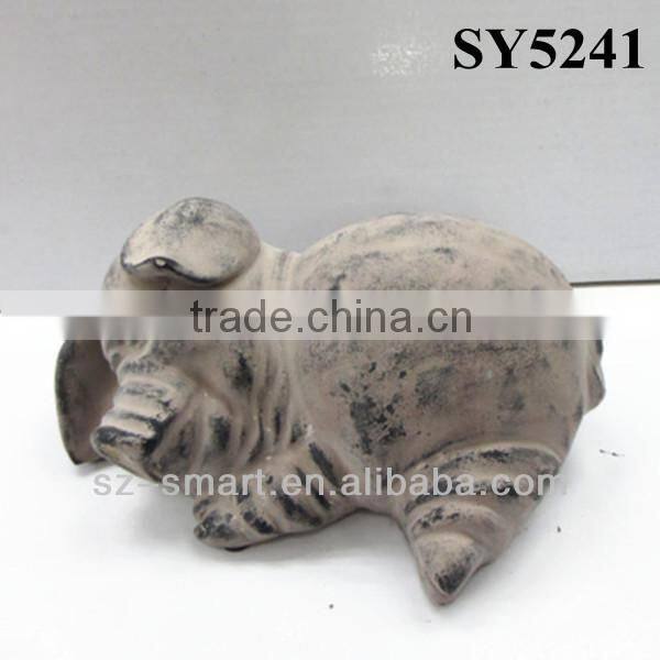 Cement pots for indoor swan shape animal flower pots