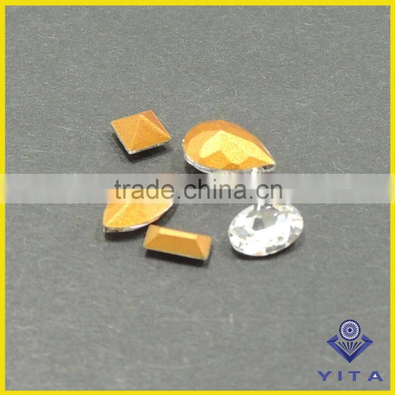 Fashion China factory AAA quality rectangla, square drop, oval ,horse eye shape point back crystal fancy rhine stone for dress