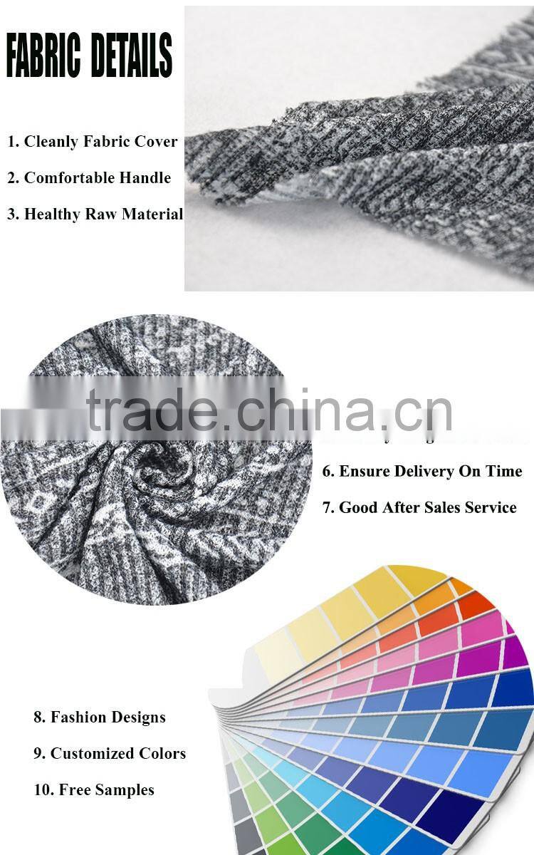 hand knit baby sweater rayon polyester spandex rib fabric clothes women flower print fabric