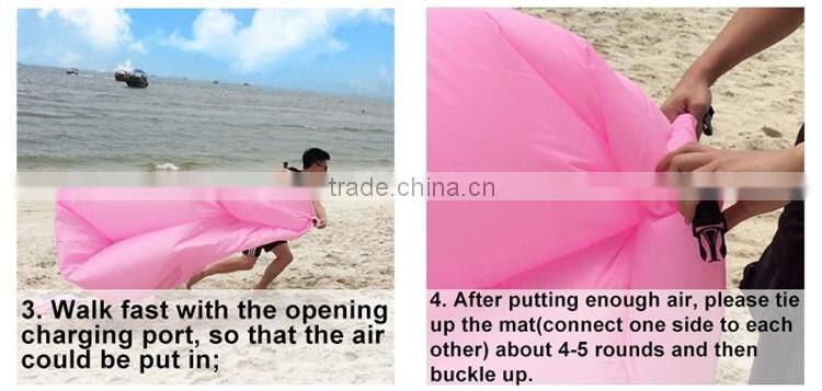 2016 New Colorful Outdoor Sleeping Air Bag lazy bag fast Inflatable Air Bed Hangout Sofa