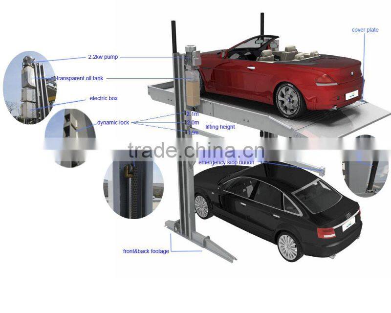 China famous brand two post parking equipment