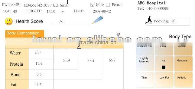 Professional Body Composition Analyzer with Medical CE