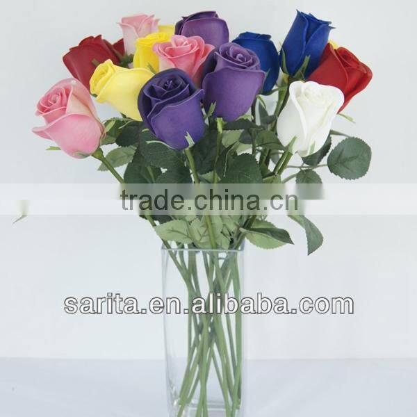 hot sale artificial real touch wedding dress white rose