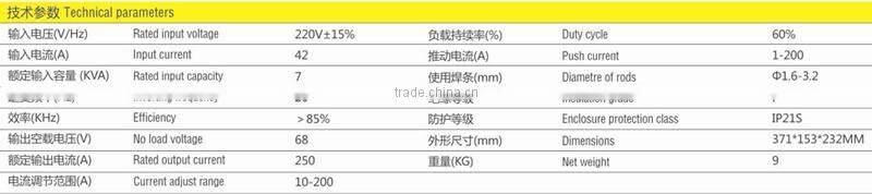 Hot sales portable igbt arc 200 inverter welder ZX7-200A