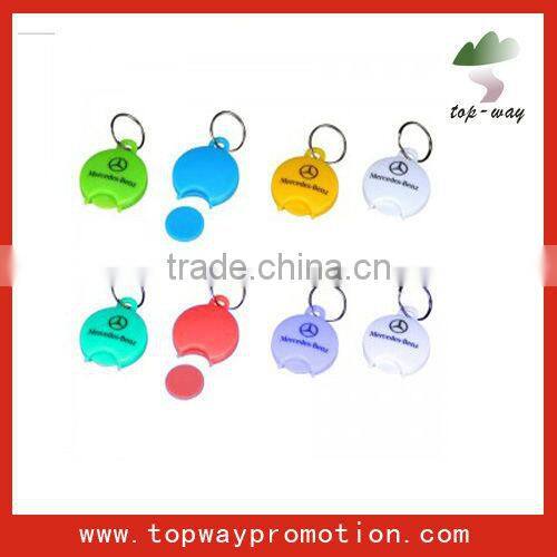 Supply all knids of plastic coin keychain