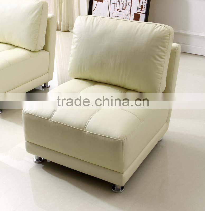 Dhouse livingroom furniture white leather sectional sofa 8030