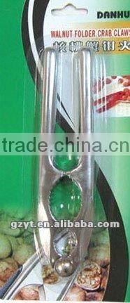 Stainless steel manual quick nut bowl with nut cracker