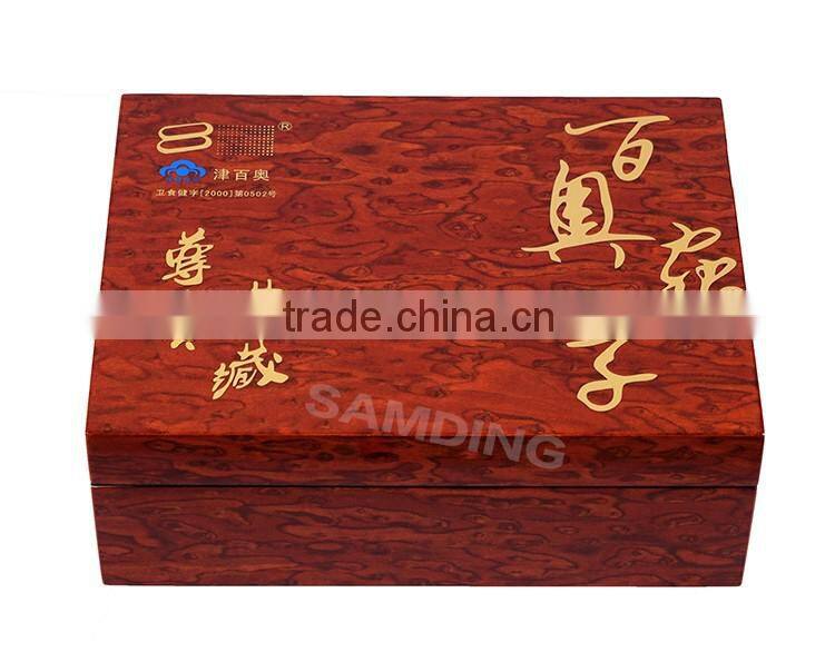 high quality wooden box for health care product food packaging box