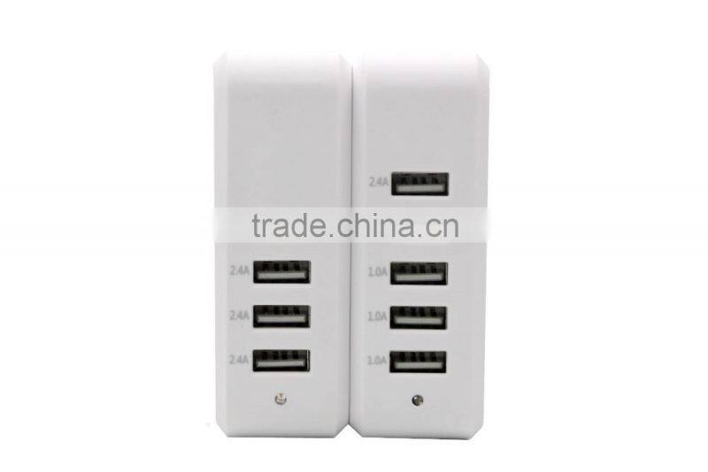 Multi output 6 port usb 2.0 hub for mobile phone with UL certificate
