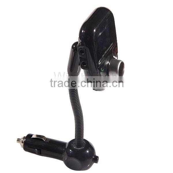2016 hot sale! Wireless In-Car Bluetooth FM Transmitter with 2-Port USB Car Charging Hands-Free Calling MP3 Player
