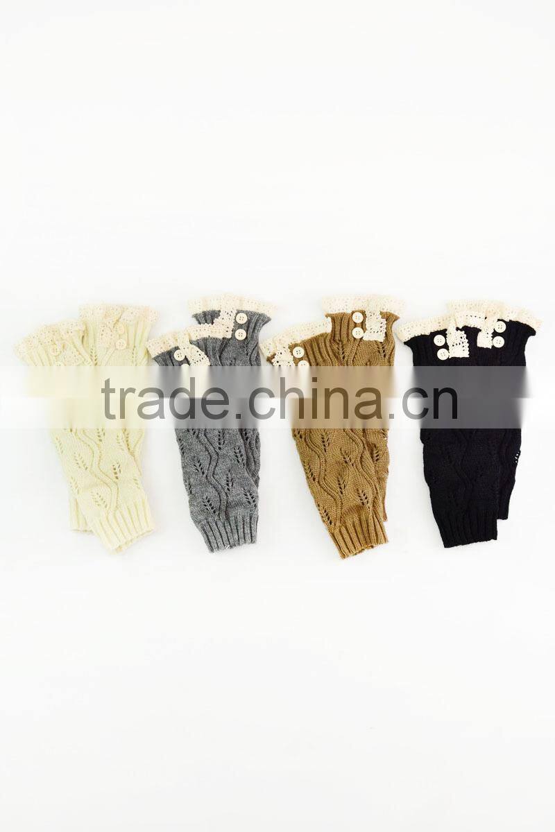 Wholesale Supply Women Girl Fashion Crochet Knit Lace Leg Warmer